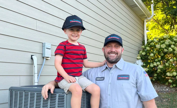 happy No Problem Heating & Cooling customers